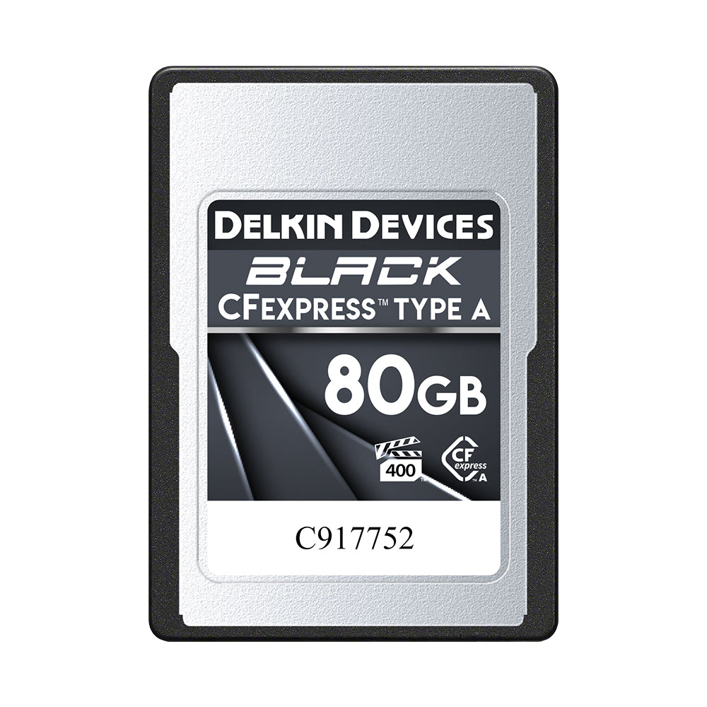 Delkin DCFXABLK80 80GB CFexpress Type A Memory Card - High-Speed Performance for Professional Cameras & 4K Video Recording