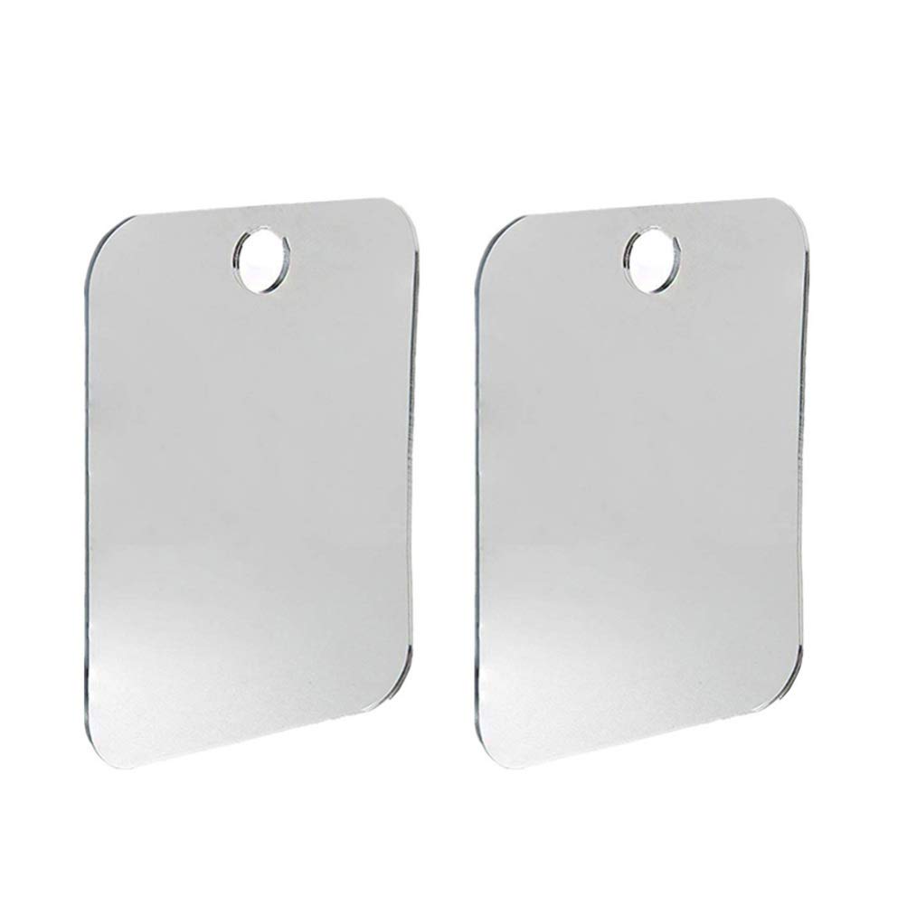FRCOLOR 2-Pack Anti-Fog Shower Mirror with Pivot - Fogless Bathroom Mirror for Shaving & Makeup - Wall Mounted Hanging Mirror for Bathroom & Shower - Perfect for Grooming, Skincare & Shaving Routine