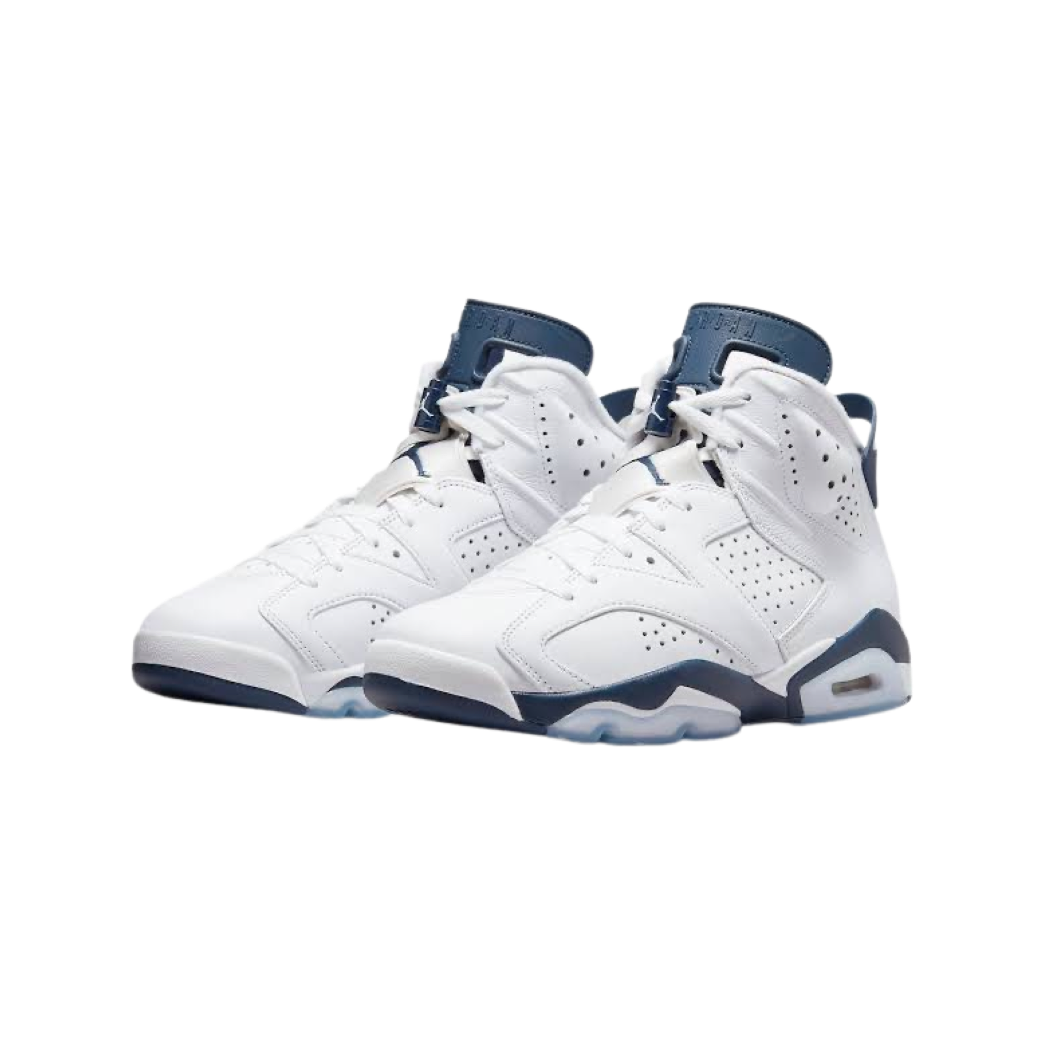 Air Jordan 6 Retro Men's Basketball Shoes - White/Midnight Navy (2022 Release) | Classic Sneakers for Streetwear & Basketball Games