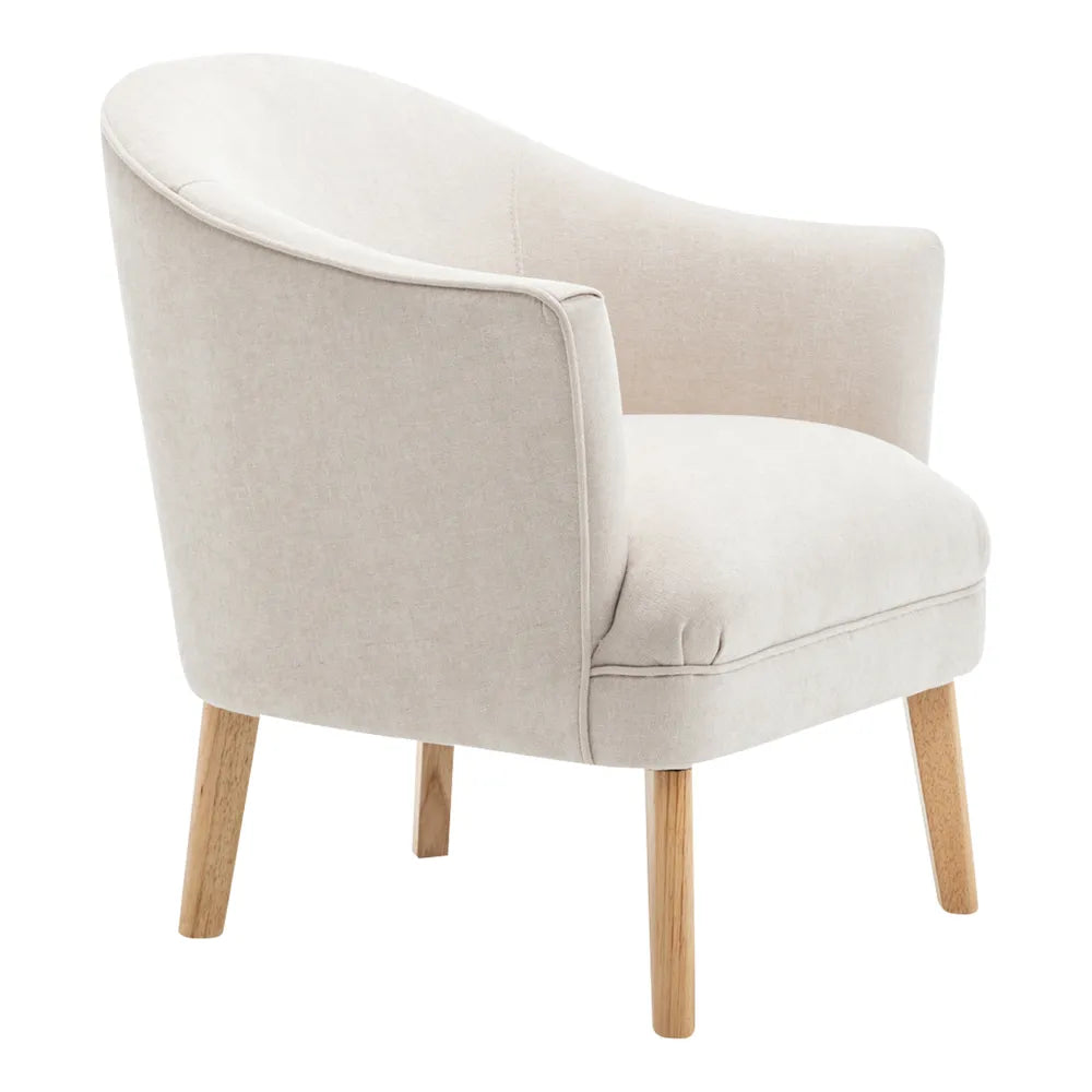 Elsa Occasional Chair - Cream Chenille Upholstered Accent Chair for Living Room, Bedroom, or Office | Comfortable & Stylish Home Decor