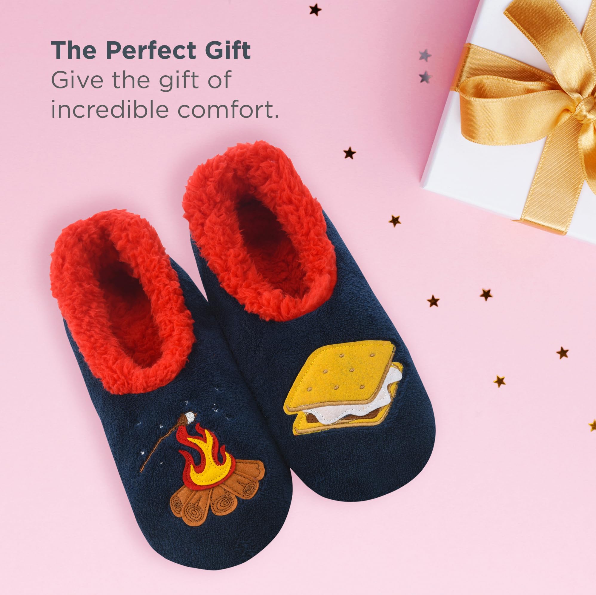Cozy Snoozies Pairable Slipper Socks for Women - Non-Slip Fuzzy House Slippers with Fun Designs | Perfect for Lounging, Relaxing & Gift Giving
