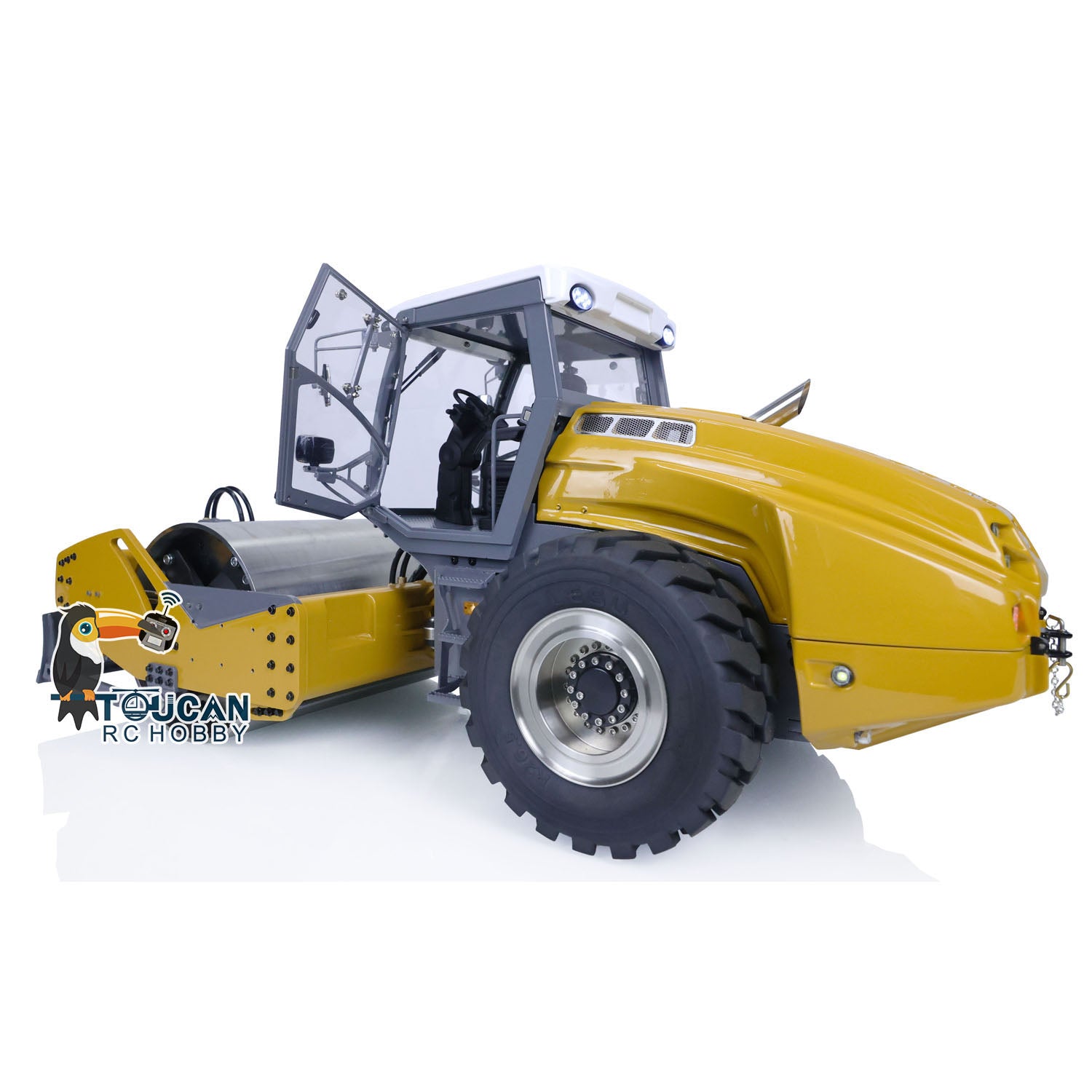 LESU 1/14 Scale Metal RC Hydraulic Road Roller - Heavy Duty Remote Control Construction Vehicle, Ready-to-Run Electric Toy Car for Adults & Kids | DIY Model Building, Construction Site Play, STEM Education Gift
