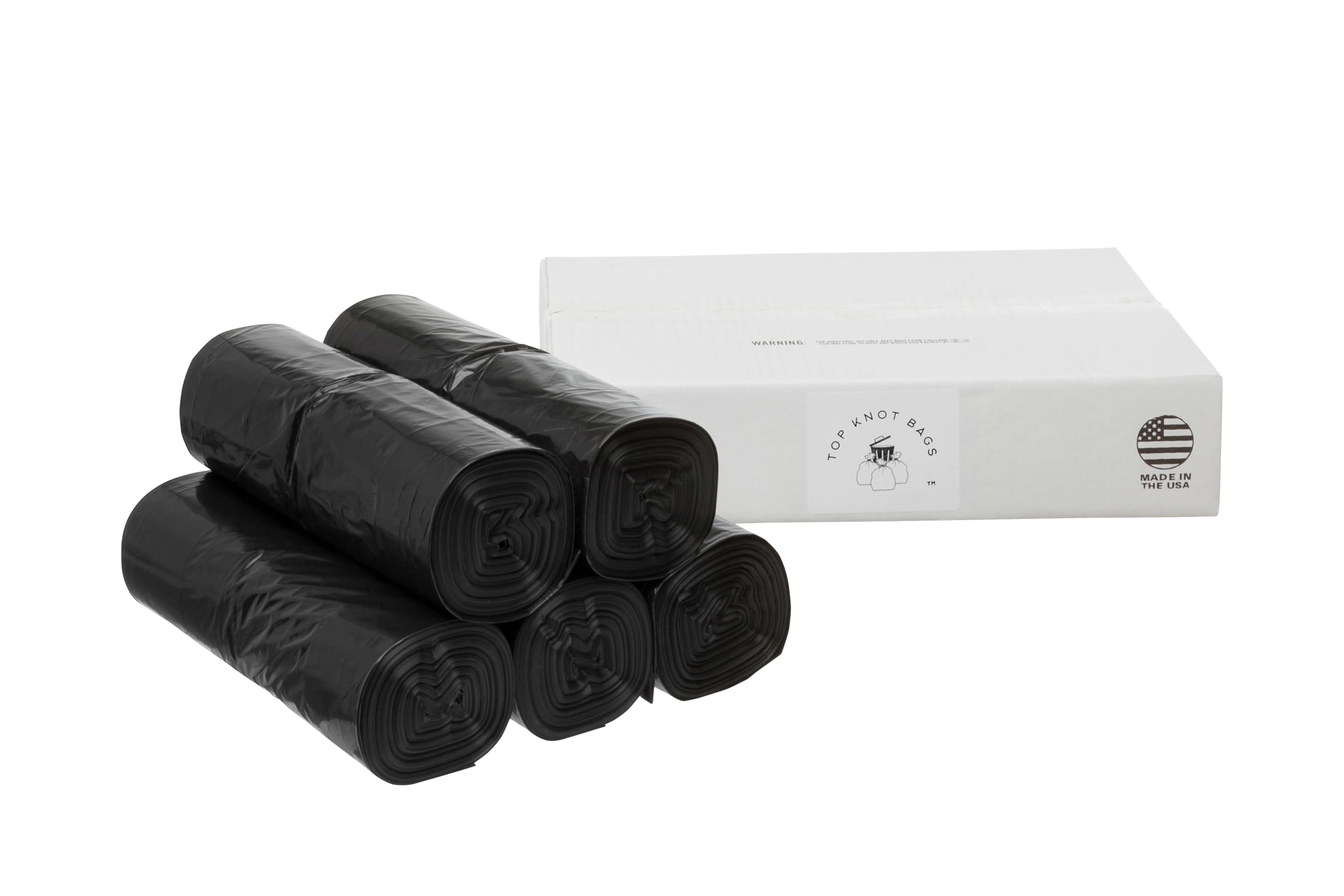 55 Gallon Trash Bags 38x58 Inches - 1.2 Mil Thick Black Can Liners (100 Count) - Heavy Duty Garbage Bags for 55-60 Gallon Trash Cans - Made in USA - Perfect for Home, Office, Commercial & Outdoor Use