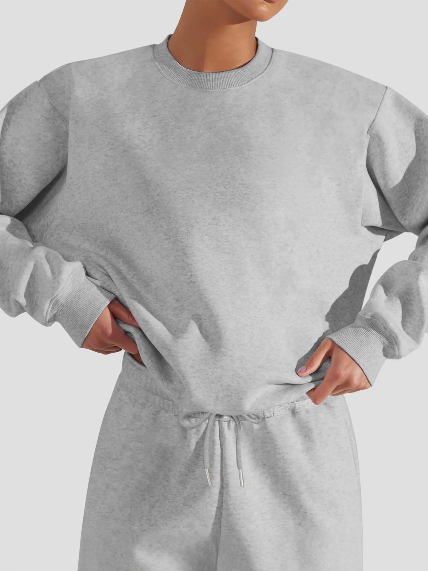 FUPHINE Women's Oversized Two Piece Lounge Set - Loose Pullover & Pants Sweatsuit Outfit for Casual Wear, Home Relaxation & Street Style Fashion