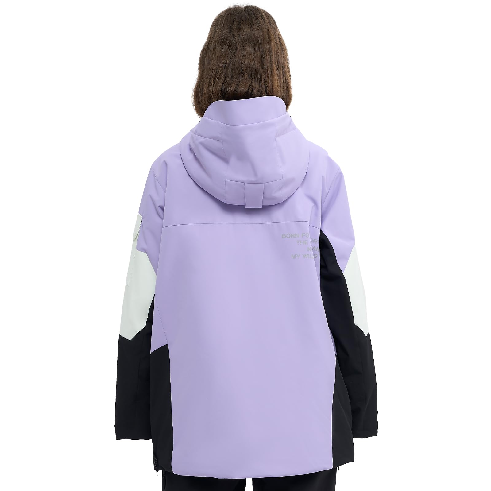 Waterproof Insulated Ski Jacket for Men & Women - Warm Snowboard Anorak Coat with Hood, Baggy Pullover Design for Winter Sports & Outdoor Activities