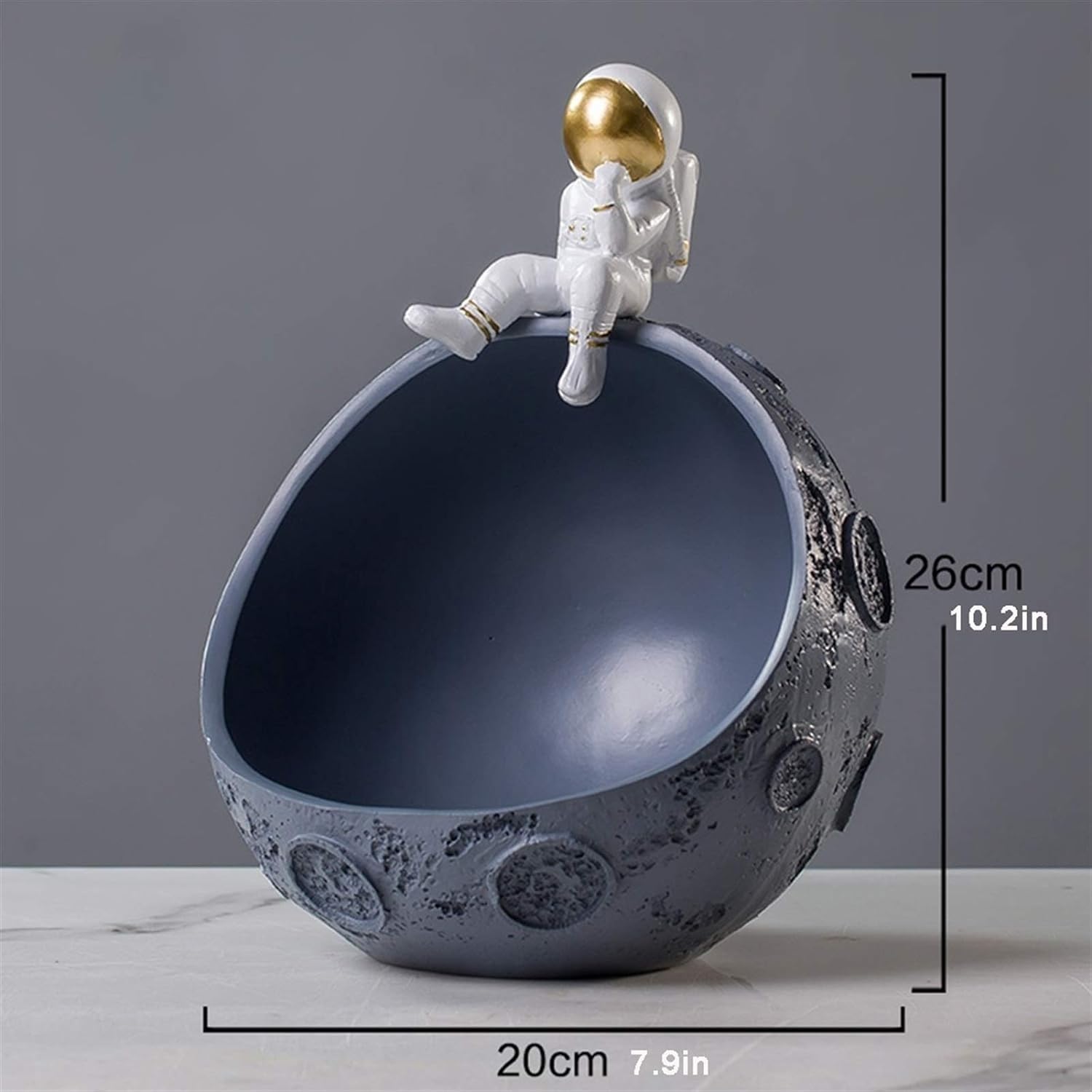 Nordic Astronaut Style Key Bowl - Decorative Resin Tray for Entryway, Coffee Table, Jewelry & Watch Organizer - Golden A | Perfect for Home Decor, Gift Giving & Small Item Storage
