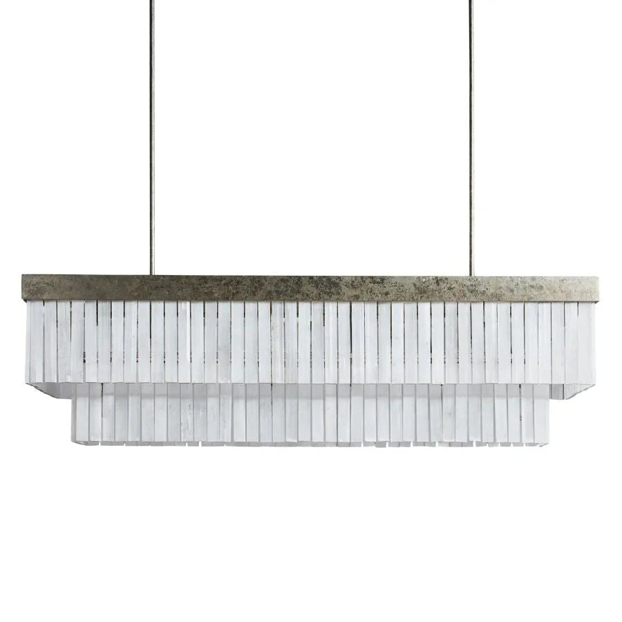 Eden Rectangular Chandelier - Modern Crystal Ceiling Light Fixture for Dining Room, Living Room & Bedroom | Elegant Home Decor Lighting