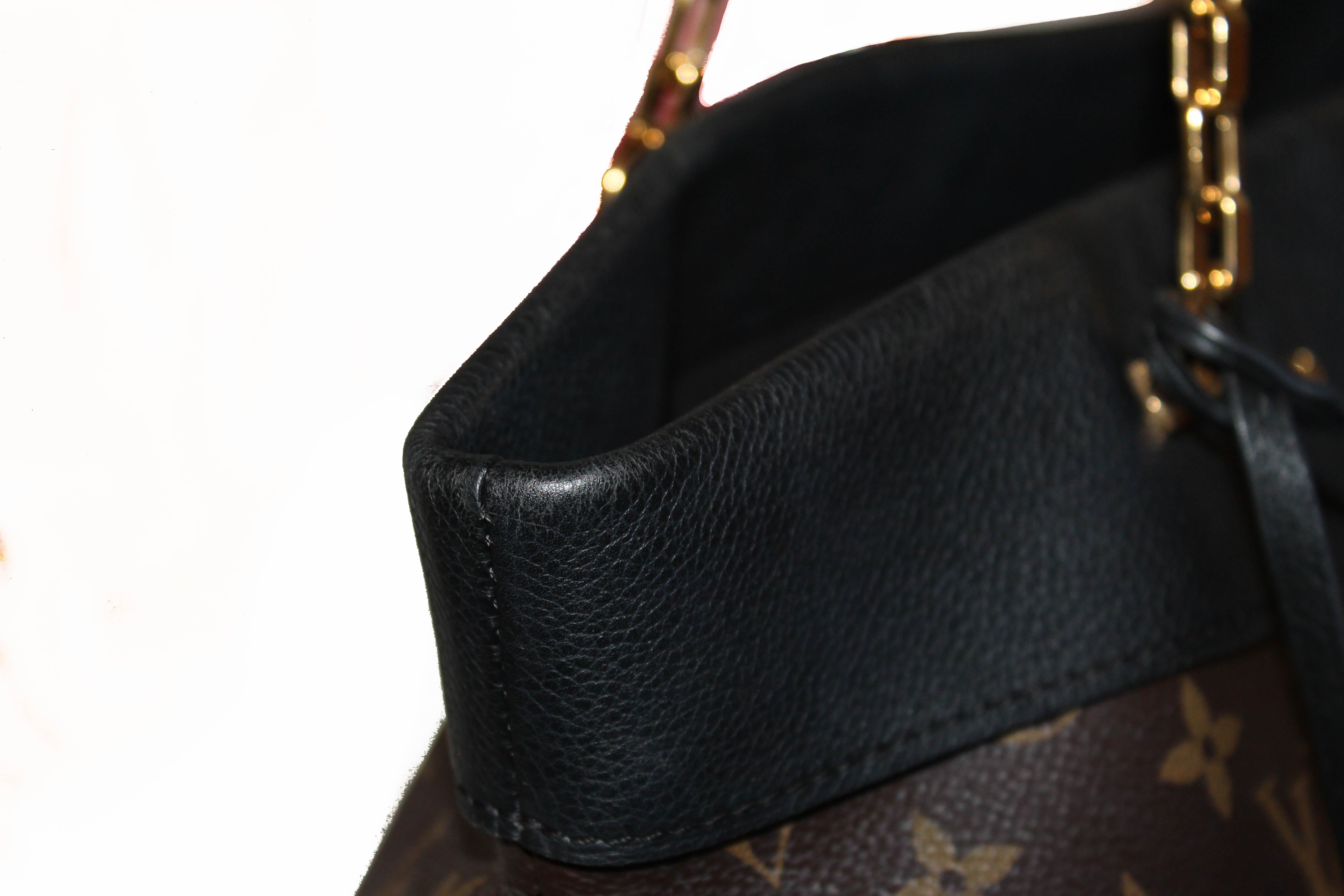 Authentic Louis Vuitton Monogram Noir Pallas Shopper Tote Shoulder Bag - Luxury Designer Handbag for Women, Perfect for Work, Travel & Everyday Use