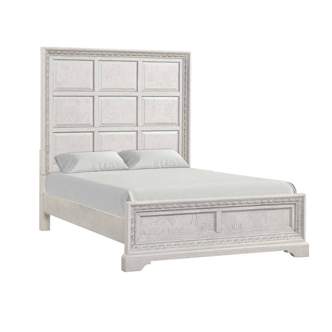Modern Maya Bedroom Set - Queen Size Bed Frame, Nightstand & Dresser - Solid Wood Furniture for Cozy Home Decor | Perfect for Master Bedroom, Guest Room & Airbnb Stays