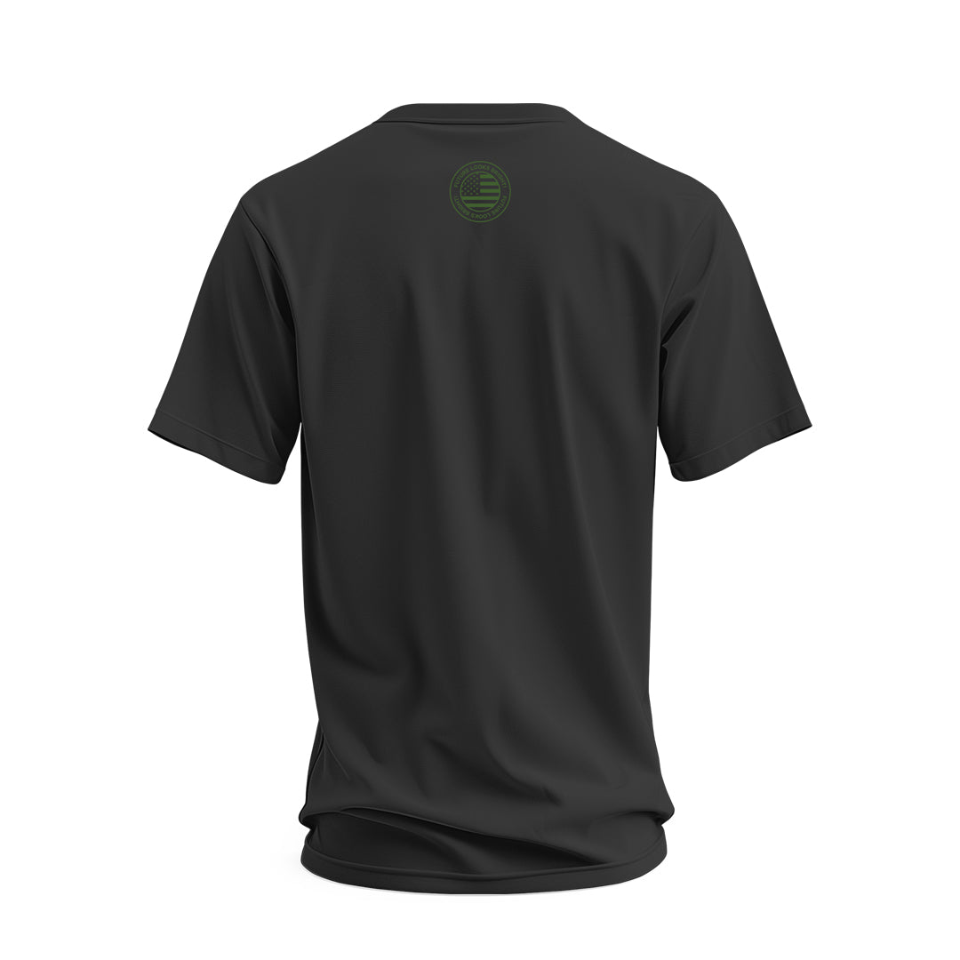 Future Looks Bright Armed Forces Black & Lime Short Sleeve T-Shirt - Military Apparel & Patriotic Casual Wear for Veterans Day, Memorial Day & Everyday Support