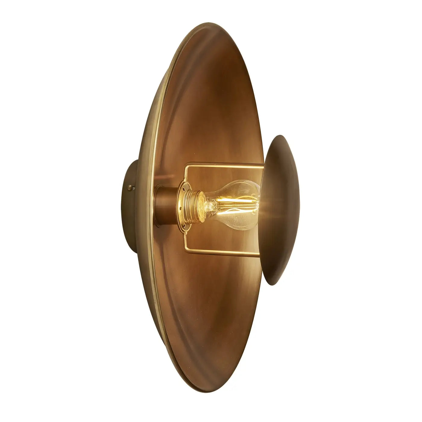 Boston Round Metal Diffuser Wall Light - Vintage Industrial Style with Multiple Finishes - Perfect for Living Room, Bedroom & Hallway Lighting