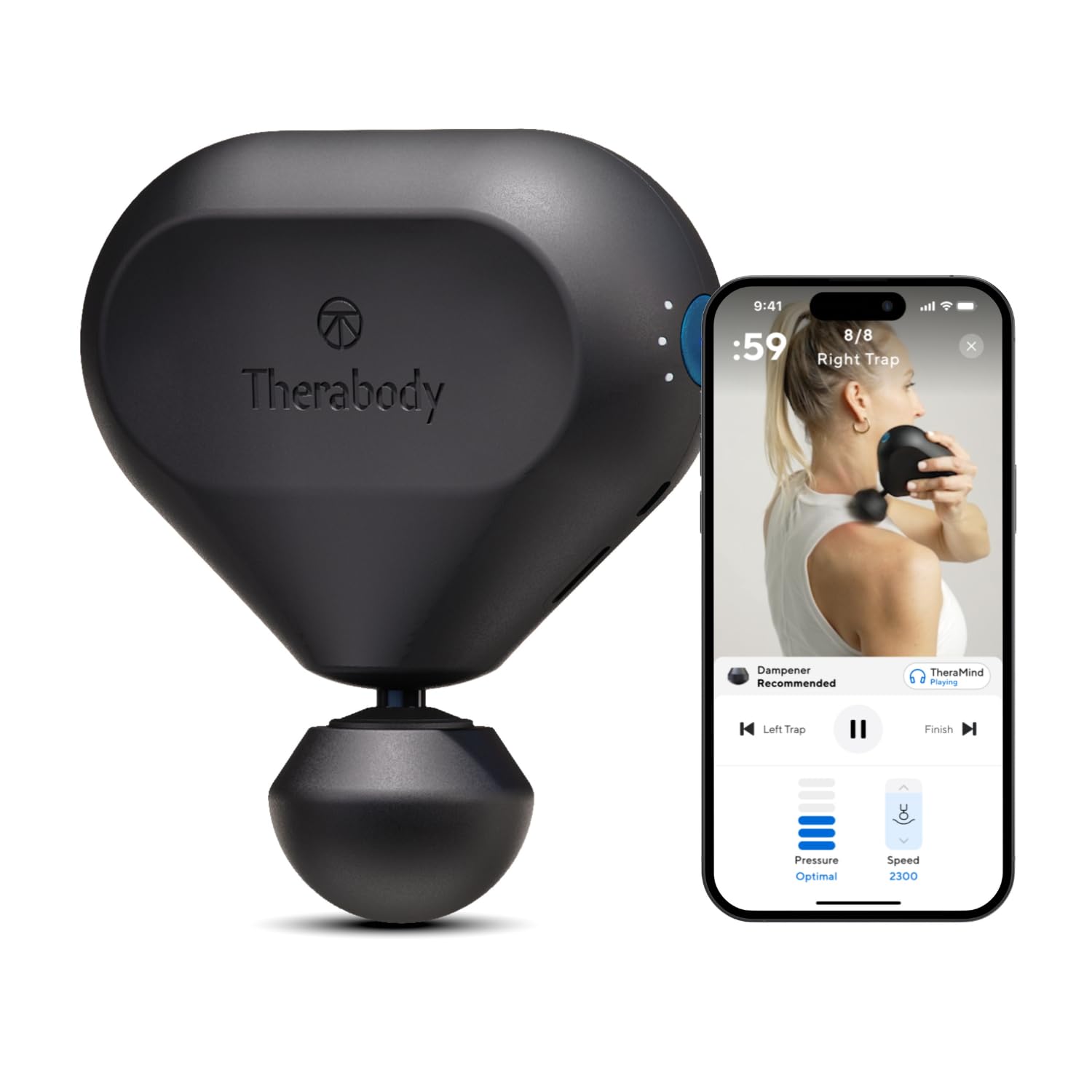 TheraGun Mini 2nd Gen - Portable Deep Tissue Massage Gun for Muscle Pain Relief in Neck, Back, Leg, Hand & Shoulder - Compact Handheld Percussion Massager for Athletes, Travel & Home Use (Black)