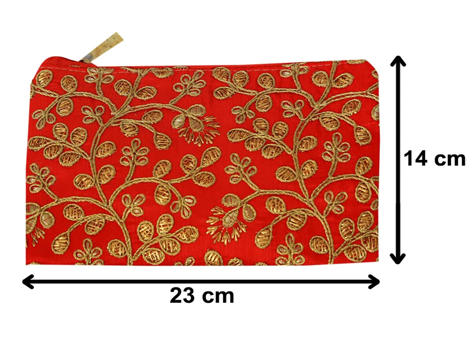 Elegant Heart-Shaped Embroidery Women's Hand Purse Wallet - Perfect for Parties, Weddings & Date Nights (Red) | HS39HEARTH022020 | Ideal Gift for Valentine's Day, Anniversaries & Special Occasions