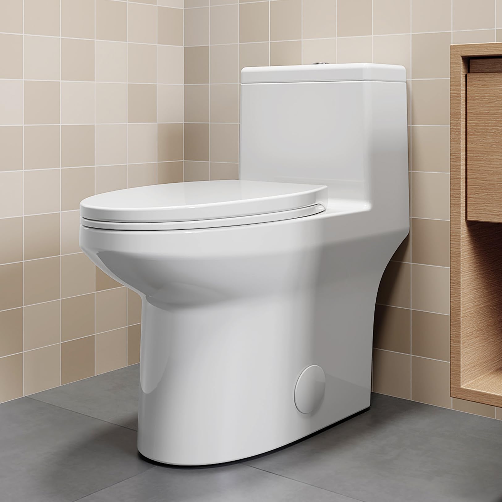 K-0351DF Elongated One Piece Toilet with ADA Comfort Height 17.2