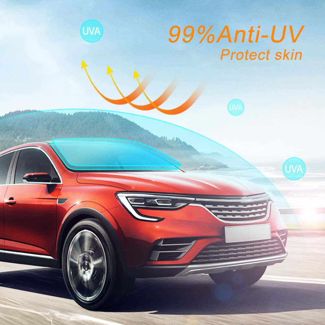 Premium Nano Ceramic Car Window Tint Film - 99% UV Protection & Heat Insulation - 80% VLT Sun Blocking Solar Film for Windshield & Side Windows (60