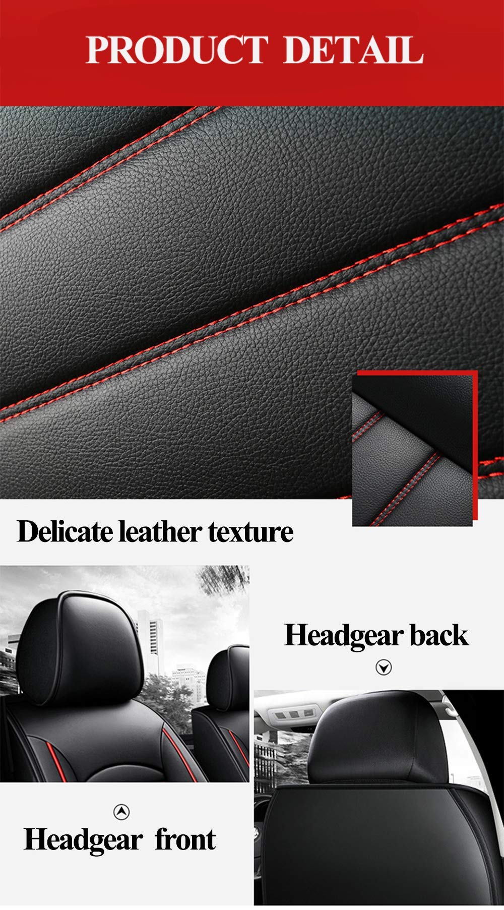 Premium FHJBP Car Seat Covers Full Set - Front & Rear Universal Fit Auto Cushion Protectors (Coffee Brown) | Comfort & Style for Sedans, SUVs, Trucks