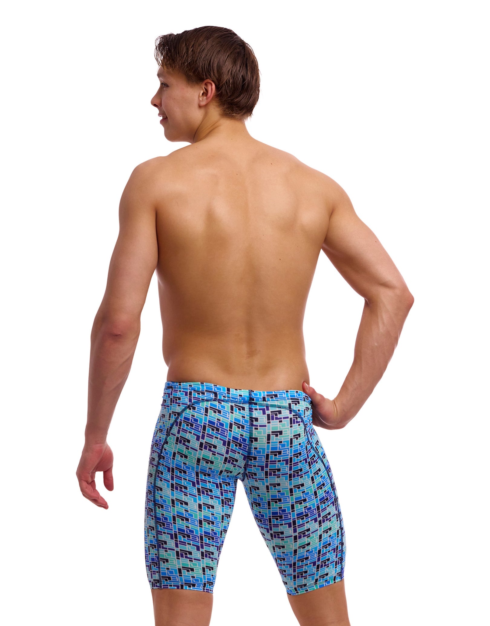 Jack Stack Swim Training Jammer - High Performance Competitive Swimwear for Men & Boys - Blue - Perfect for Lap Swimming, Swim Team Practice & Water Aerobics