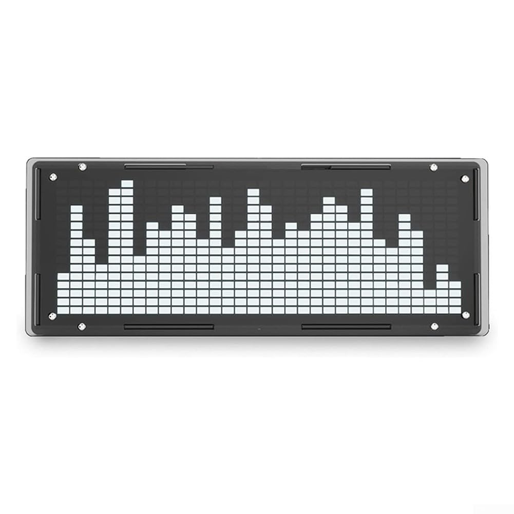 32-Bit Stereo LED Music Spectrum Analyzer & VU Meter - Real-Time Audio Visualizer for DJ, Home Theater, and Party Lighting - White