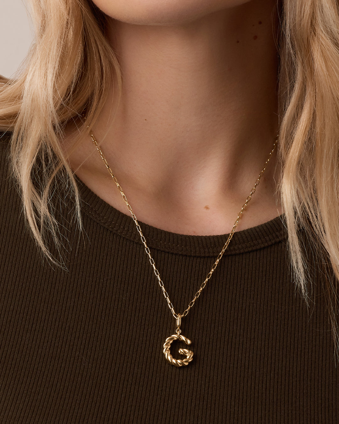 Alphabet Statement Charm Necklace for Women - Crew Letter Pendant Jewelry - Perfect for Layering, Gifts & Everyday Wear
