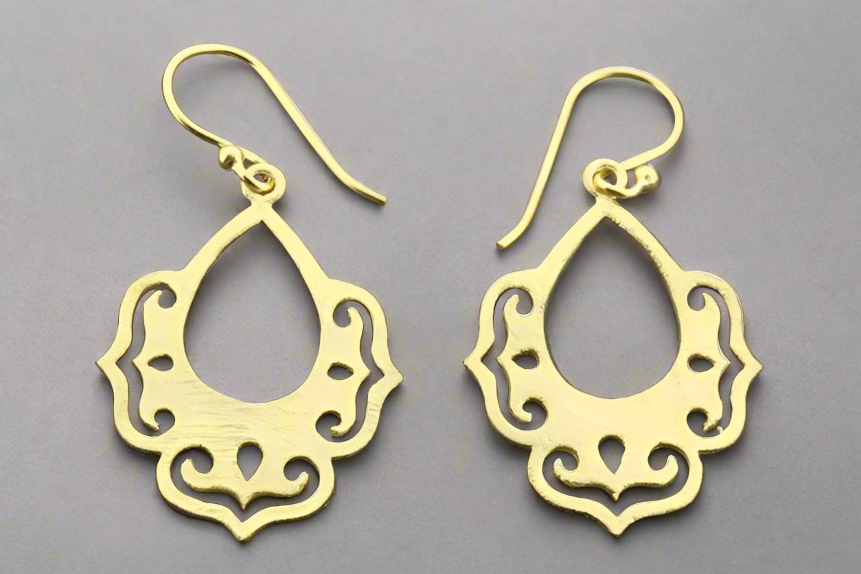 22K Gold Plated Silver Chandelier Drop Earrings - Elegant Dangle Earrings for Women, Perfect for Weddings, Parties & Evening Events