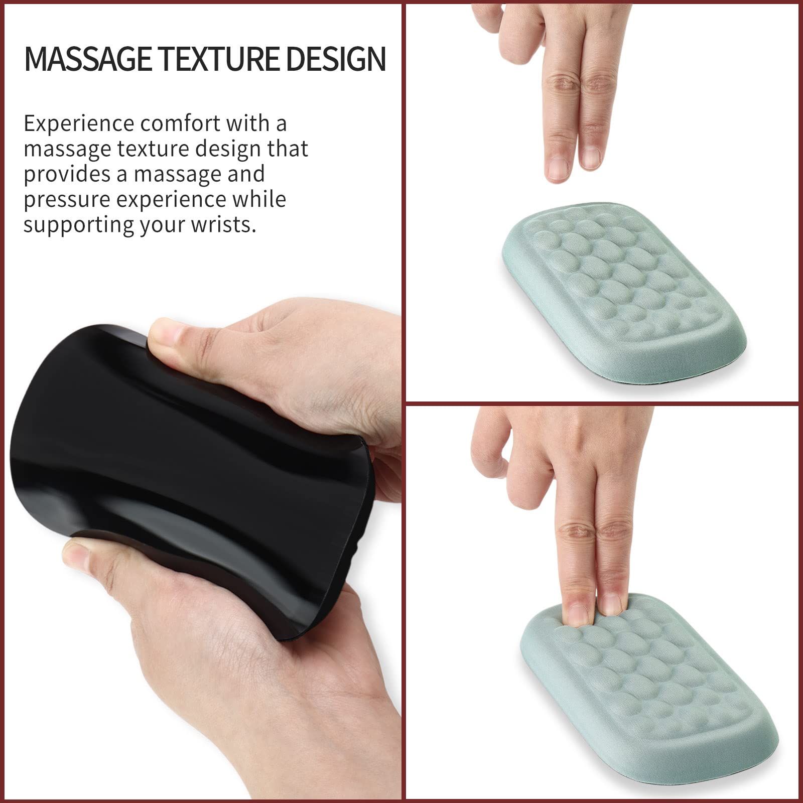 Ergonomic Mouse Wrist Rest Pad for Office & Gaming - Comfortable Elbow Support Cushion for Desk, Relieves Arm & Wrist Pain - Perfect for Computer Work, Typing & Long Gaming Sessions (Grey)