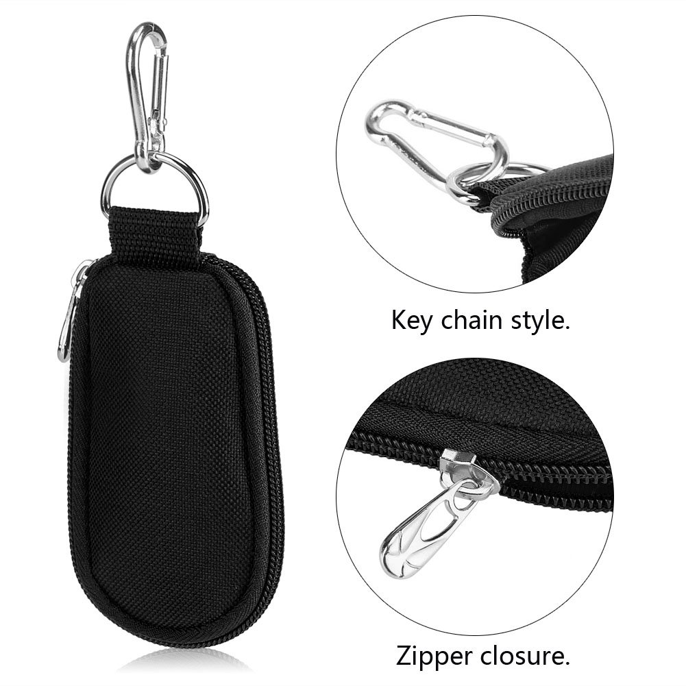 10-Compartment Essential Oil Carrying Case with Keychain - Portable Aromatherapy Storage Bag for Travel & Home Use (Black) | Perfect for Diffusers, Massage Therapy & Yoga Sessions