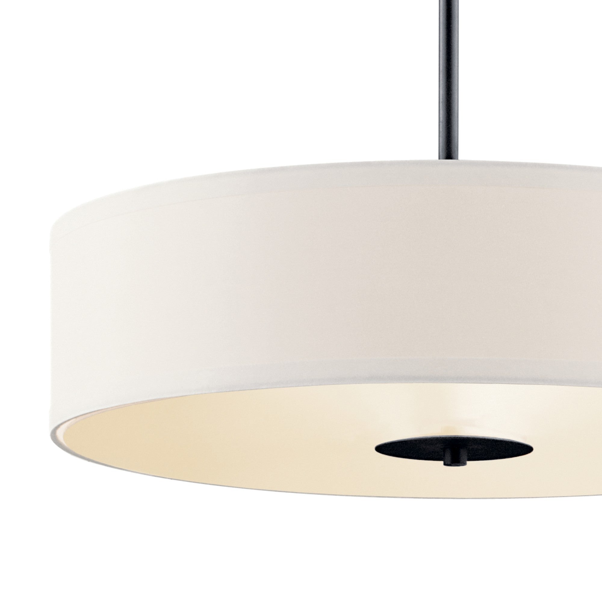 20-inch 3-Light Convertible Pendant/Semi-Flush Mount Ceiling Light Fixture - Black Finish - Perfect for Kitchen Island, Dining Room, or Entryway Lighting