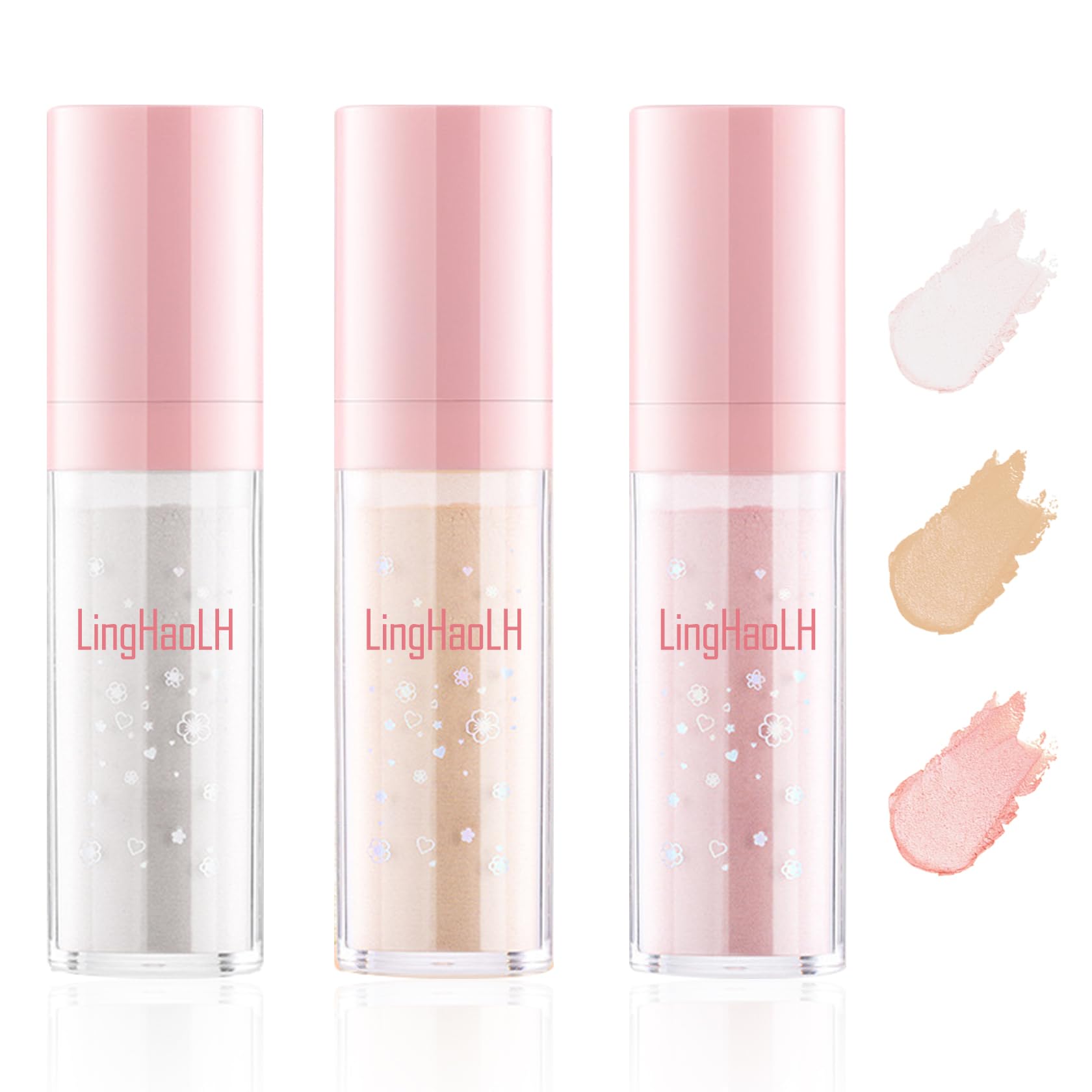 3 Colors Glitter Highlighter Powder for Face & Body | Shimmering Fairy Dust & Pearlescent Makeup | Perfect for Festivals, Parties & Photo Shoots