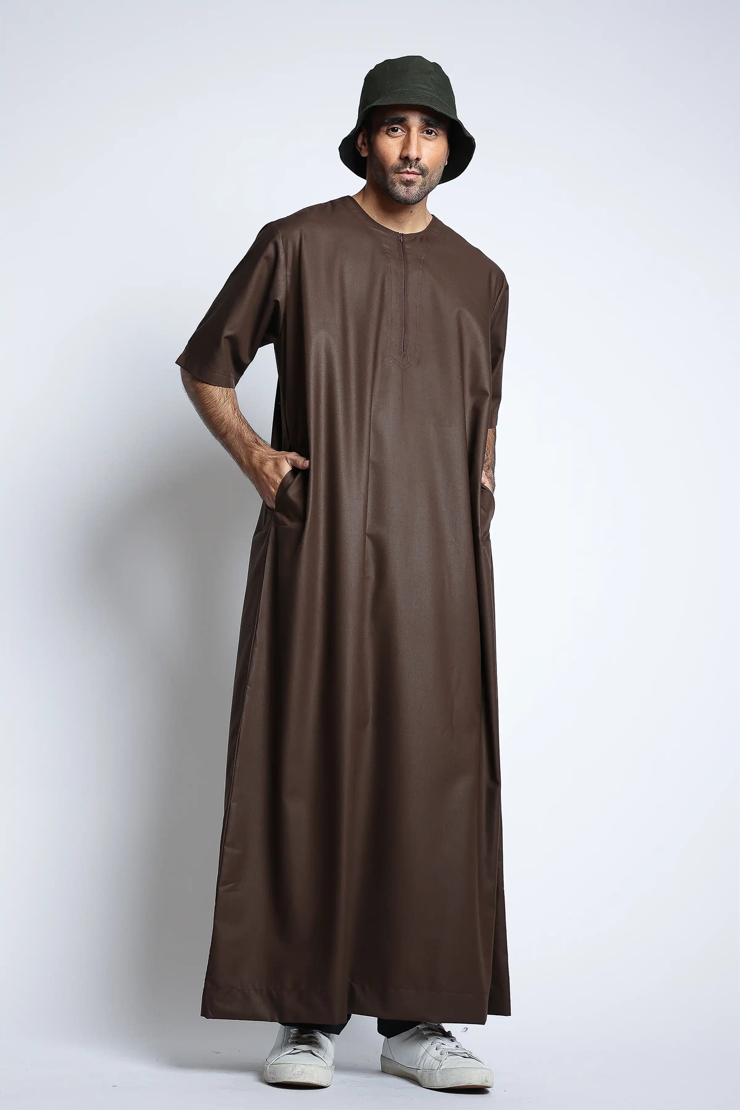 J152 Morocco Brown Half Sleeve T-Shirt for Men - Stylish Casual Wear for Everyday Outfits & Summer Fashion