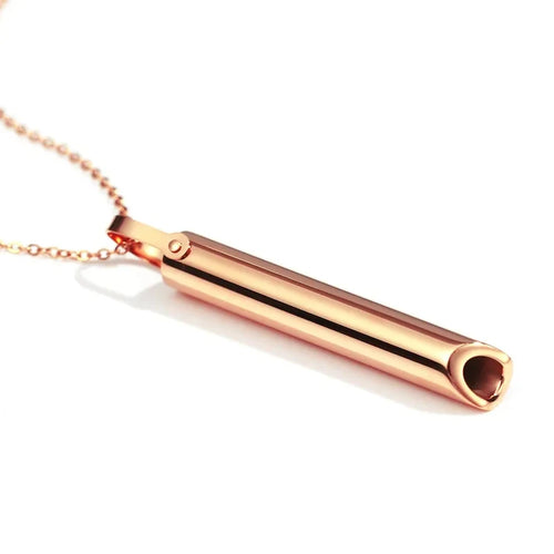Stainless Steel Anxiety Relief Breathing Necklace for Women - Calming Stress & Anxiety Jewelry - Perfect for Meditation, Yoga, and Daily Wear