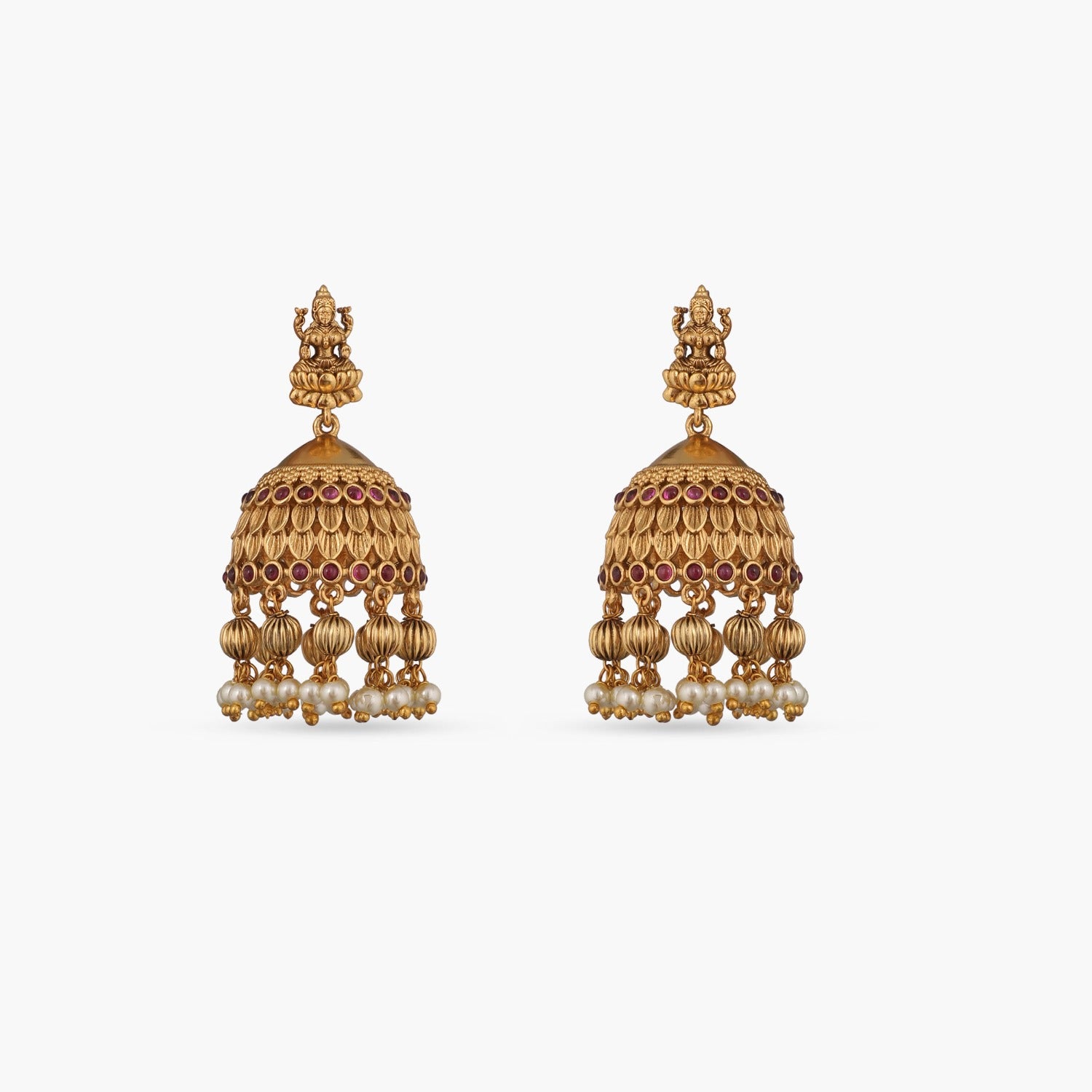 Baijanti Antique Jhumka Earrings - Traditional Indian Jewelry for Women, Handcrafted Ethnic Dangle Earrings - Perfect for Weddings, Festivals & Special Occasions