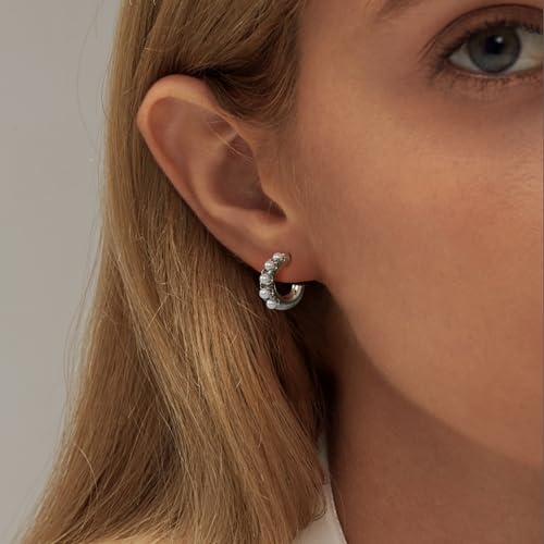 Pearl Hoop Silver