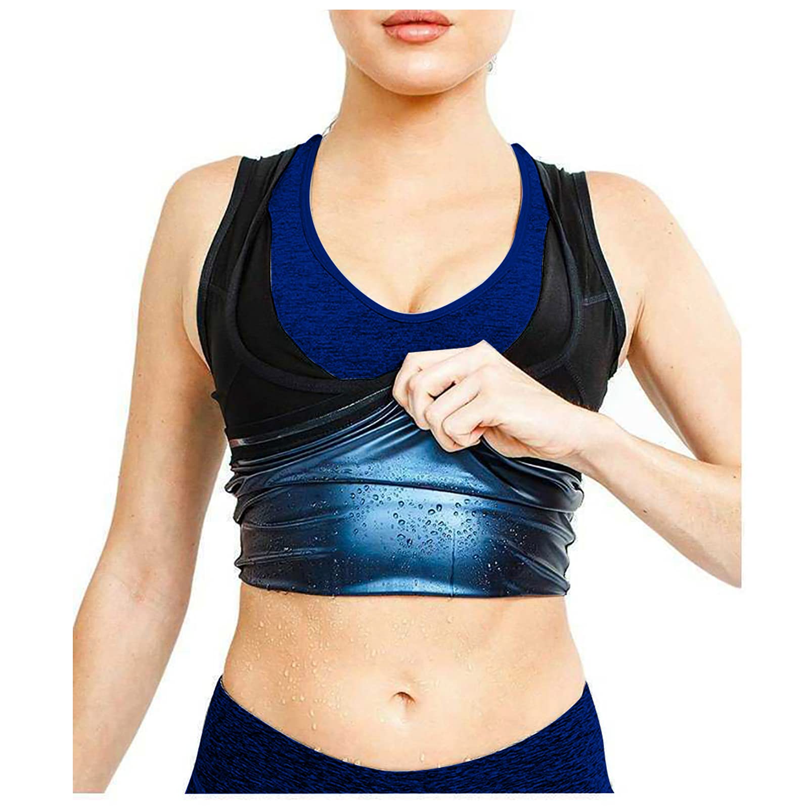 Sujinxiu Women's Sauna Sweat Vest Waist Trainer - Polymer Body Shaper for Weight Loss & Fitness - Perfect for Gym, Workout & Postpartum Recovery