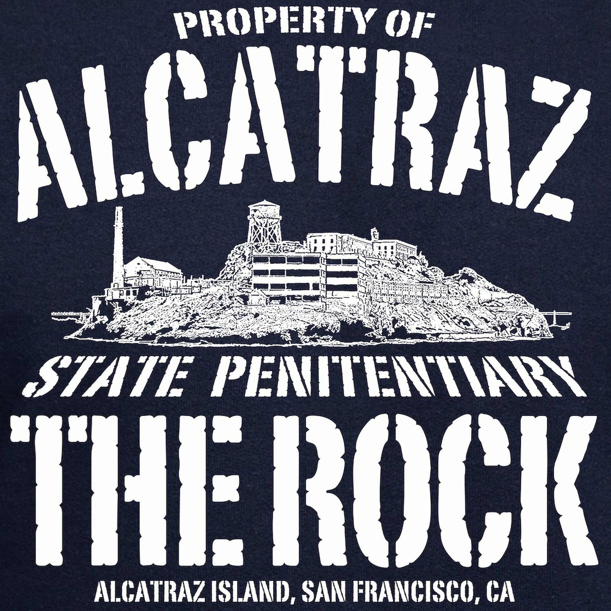 PROPERTY OF ALCATRAZ Hoodie for Men - Dark Regular Fit Pullover Sweatshirt | Comfortable Streetwear for Casual Wear, Urban Fashion, and Cool Weather Outfits