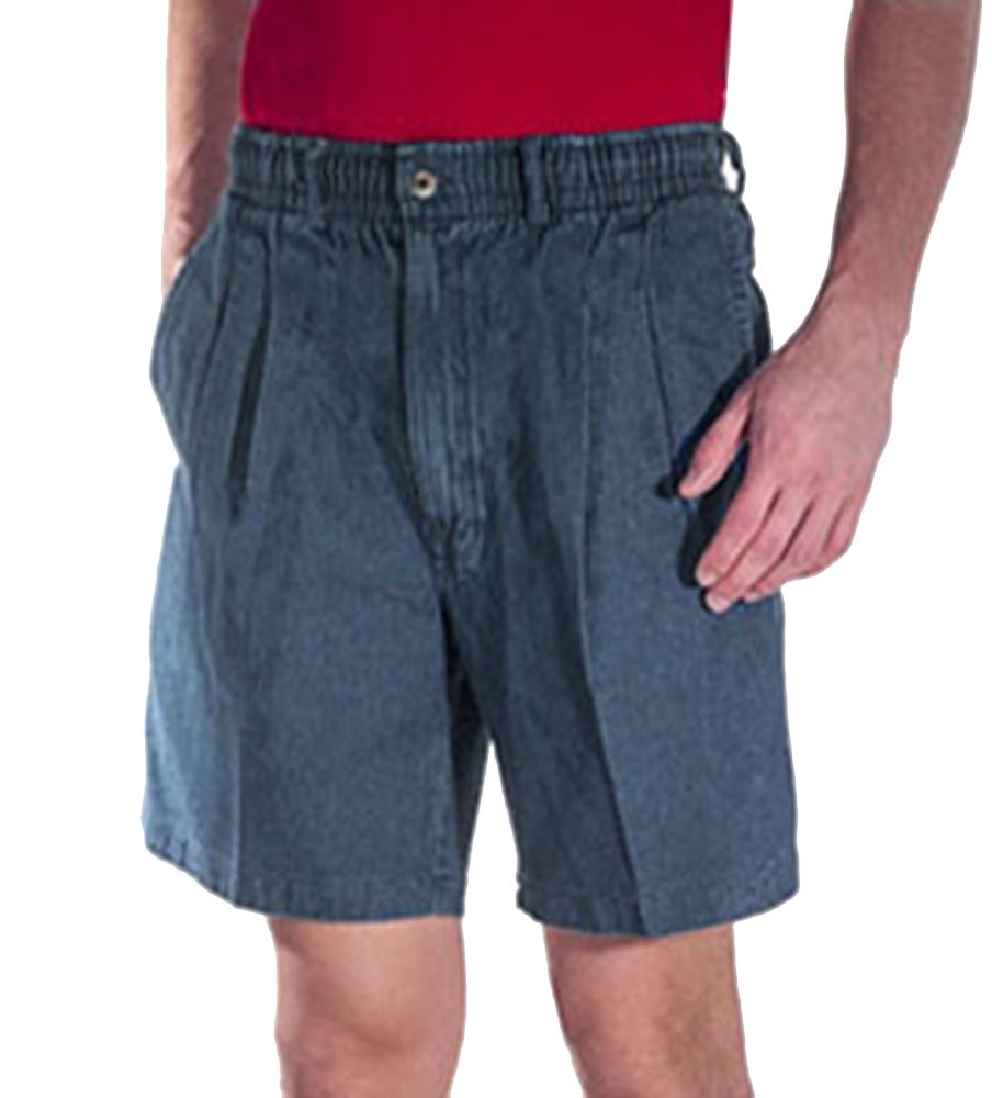 Big & Tall Men's Elastic Waist Twill Shorts - 100% Cotton Comfortable Casual Pants for Summer, Outdoor Activities & Lounge Wear