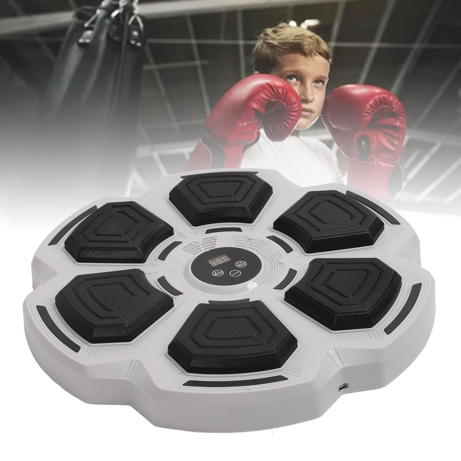Electronic Boxing Machine - Wall Mounted Interactive Punching Target with Boxing Gloves | Music Boxing Game for Home Gym Workout | Perfect for Fitness Training, Stress Relief & Fun Family Activities