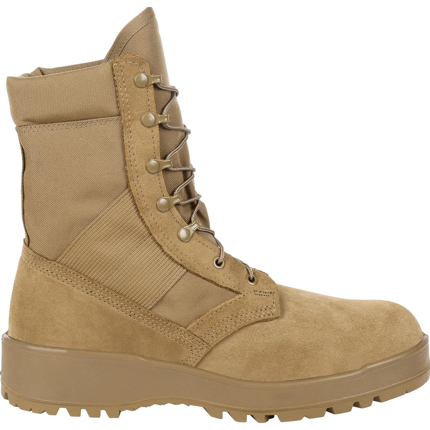 ROCKY Entry Level Hot Weather Military Boots - Lightweight & Breathable Tactical Boots for Men - Perfect for Hiking, Camping, and Outdoor Adventures