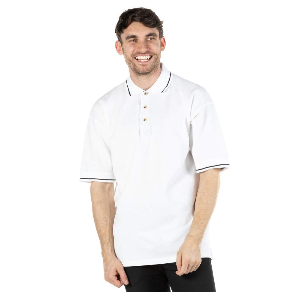 Men's St. Mellion Short Sleeve Polo Shirt - Breathable Cotton Casual Shirt for Golf, Work & Summer Outfits