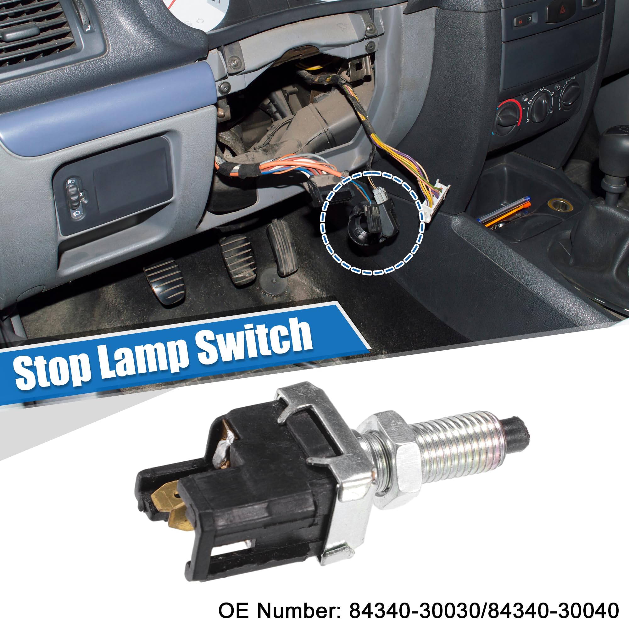 X AUTOHAUX Brake Light Switch Compatible with Toyota 4Runner Camry Corolla Pickup 1984-1991 - Stop Lamp Switch Replacement Part No.84340-30030/84340-30040/84340-32010 - Perfect for DIY Auto Repair & Maintenance