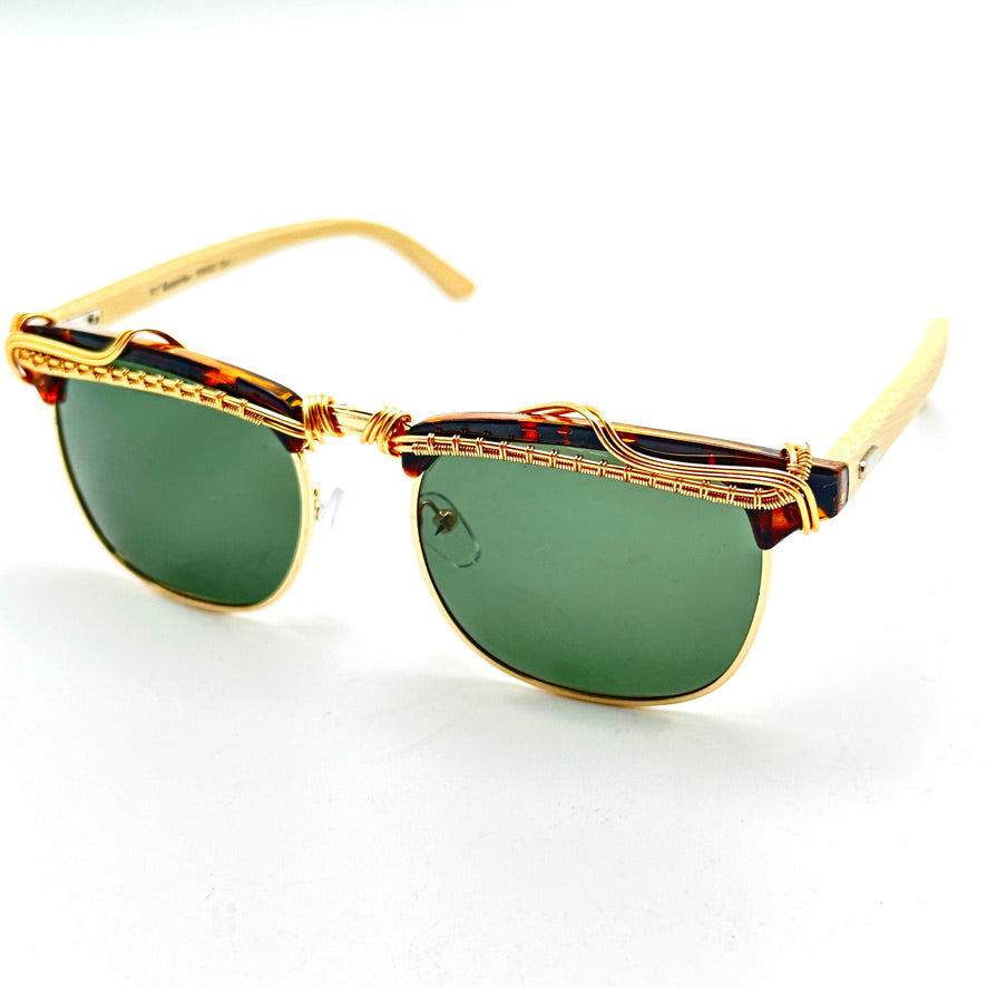 Premium Polarized Bamboo Sunglasses - UV Protection, Lightweight & Stylish for Outdoor Activities, Driving, and Beach Vacations