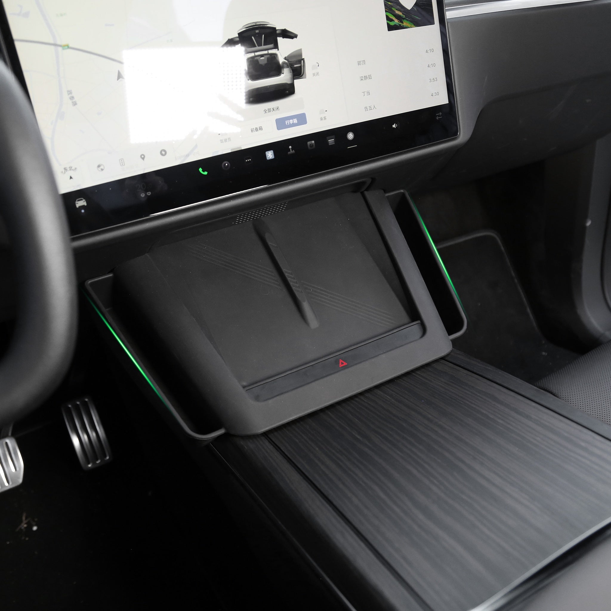 Tesla Model X 2021+ Center Console Organizer with Cup Holders - 5 Piece Set for Car Storage Accessories - Perfect for Road Trips, Daily Commutes & Family Travel