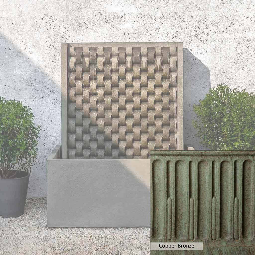 Campania International Large M Weave Outdoor Fountain - Elegant Garden Water Feature for Patio, Yard & Landscape Decor