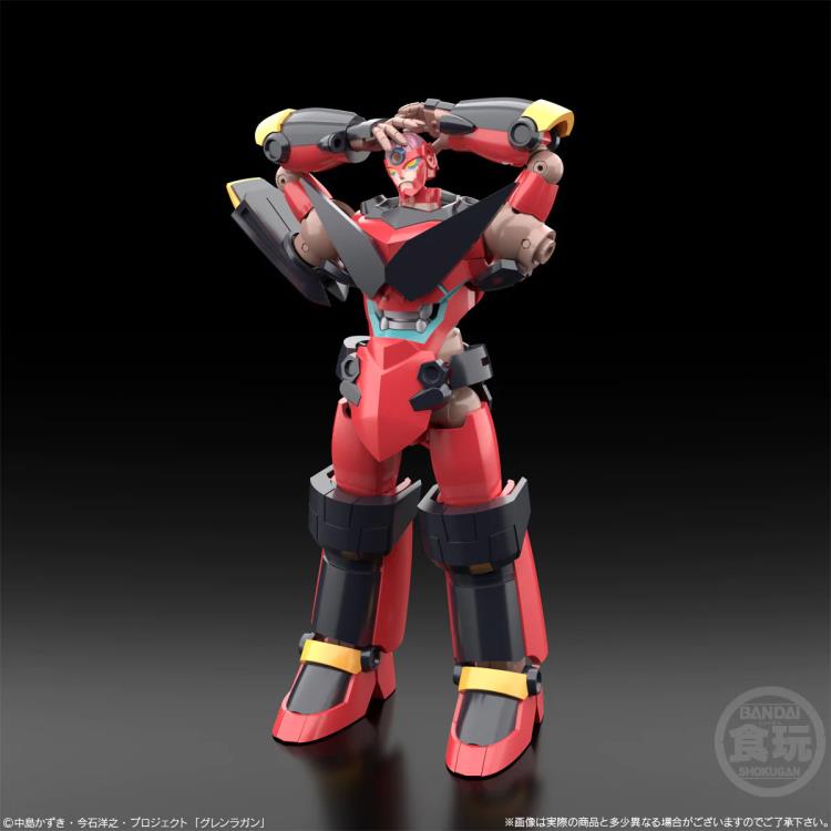 Bandai SMP Shokugan Modeling Project Gurren Lagann & Enki Action Figure Model Kit - Anime Robot Building Set for Collectors & Display