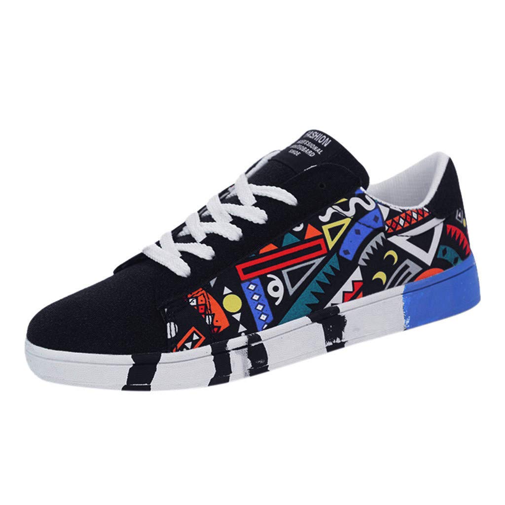 IQYU Men's Velcro Sneakers - Breathable Canvas Casual Sports Shoes for Walking, Running & Gym - Lightweight Comfortable Slip-On Design with Secure Hook & Loop Closure