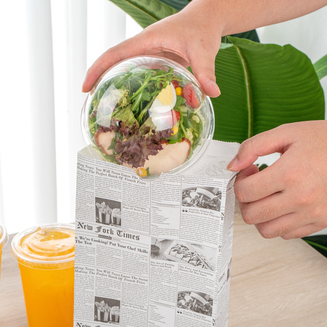 Eco-Friendly Newsprint Paper Bags - 8 lb, 6 x 4 x 11.75 Inches, 100 Count Box - Perfect for Retail Packaging, Grocery Shopping & Gift Wrapping