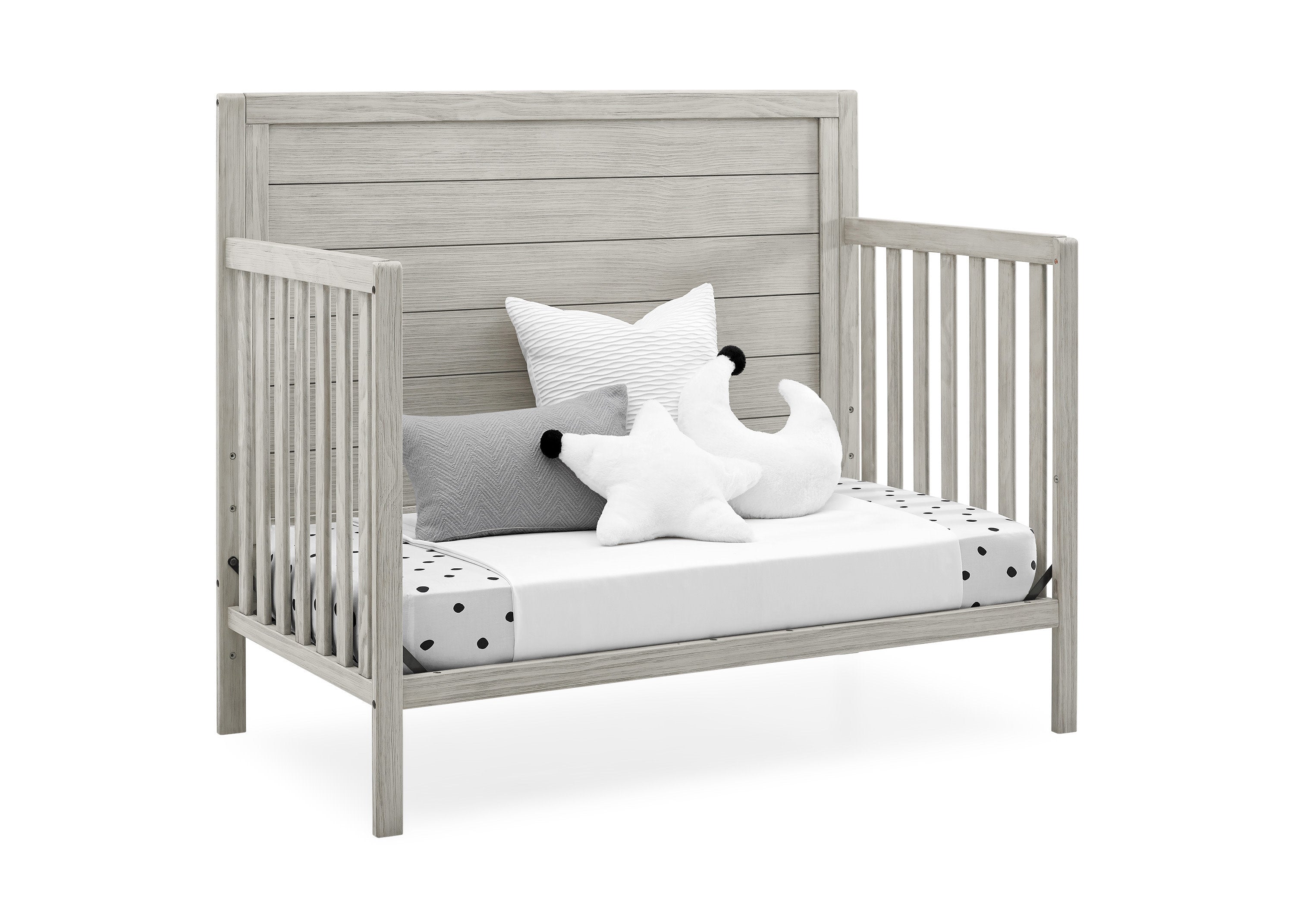 Cambridge 4-in-1 Convertible Baby Crib - Toddler Bed & Daybed with Mattress - Nursery Furniture for Boys & Girls - Perfect for Bedrooms, Daycare & Guest Rooms