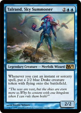 Magic: the Gathering - Talrand, Sky Summoner (72) Foil Card - MTG 2013 Core Set - Rare Blue Creature - Perfect for Commander & Draft Decks - Collectible Trading Card Game Accessory