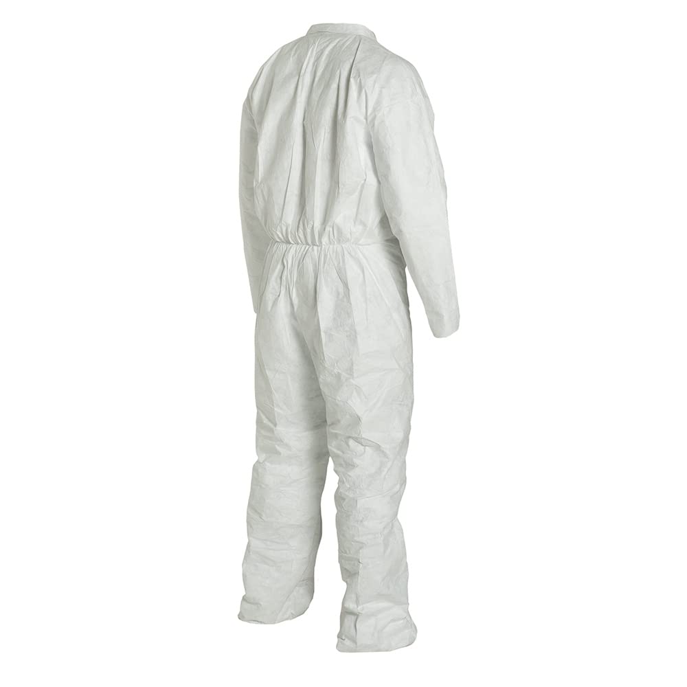 DuPont Tyvek 400 TY120S Disposable Protective Coverall - White, Medium (25 Pack) | Chemical & Biological Protection for Medical, Industrial & Hazardous Work Environments