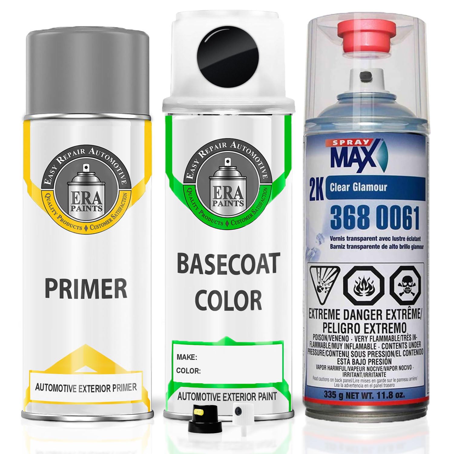 ERA Paints WA507B/GB9 - Black Metallic Automotive Spray Paint Kit for BUICK (Exact Color Match) - Premium 2K Clearcoat Included - Perfect for Car Touch-Ups & DIY Auto Body Repairs