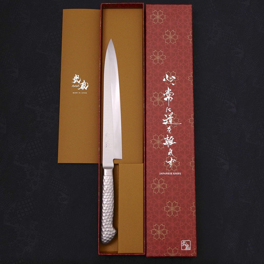 Premium Yanagiba Sushi Knife 210mm - High-Quality All Stainless Steel with Pure Molybdenum Blade - Perfect for Sushi Chefs & Japanese Cuisine Lovers